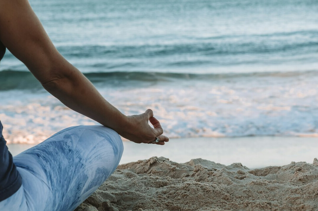 person practicing mindfulness