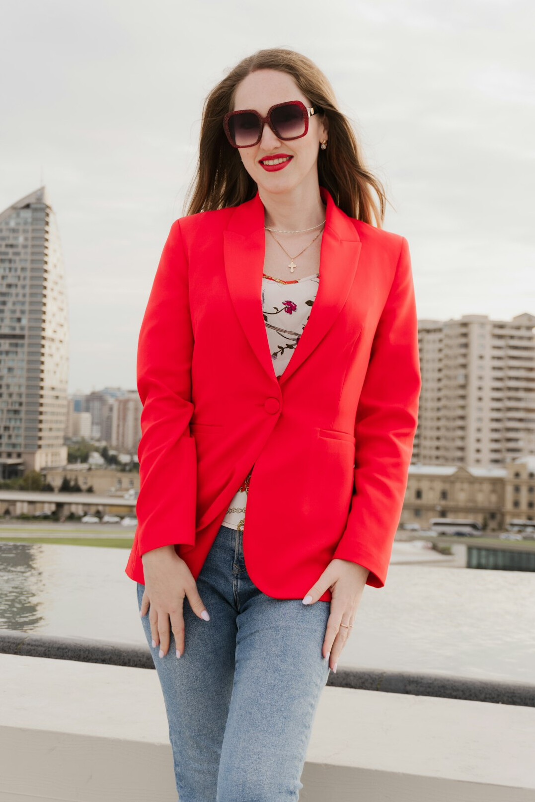 Portrait of a smiling professional woman in a blazer